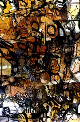 Niels Ellmoos; The Fire Under, 2007, Original Painting Acrylic, 65 x 120 cm. Artwork description: 241  Lyrical abstraction ...