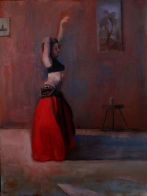 Gregory Elsten; Dancer In Red, 2012, Original Painting Oil, 18 x 24 inches. Artwork description: 241        figurative       ...