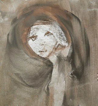 Emilio Merlina, 'Angel Of Forgiveness Detail', 2014, original Drawing Charcoal, 24 x 44  cm. Artwork description: 38328  on canvas      ...