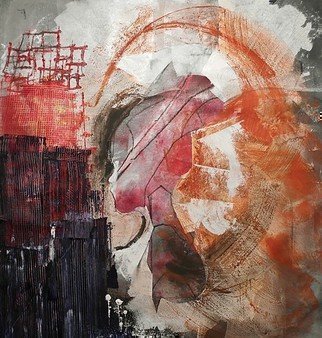 Emilio Merlina, 'City Angel', 2015, original Mixed Media, 62 x 63  cm. Artwork description: 22803   on canvas  ...