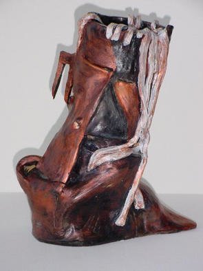 Emilio Merlina, Devil and angel, 1990, Original Sculpture Ceramic, size_width{Pugnacious-1032041844.jpg} X 31 cm
