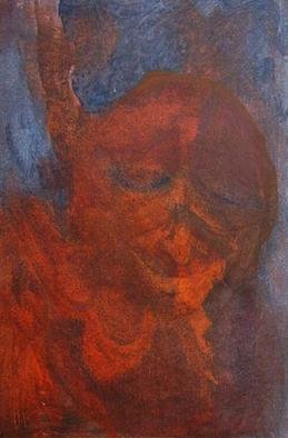 Emilio Merlina, 'A Good Devil', 2006, original Painting Oil, 20 x 30  x 2 cm. Artwork description: 87318  oil on cardboard ...