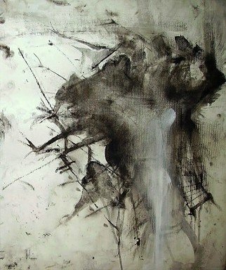 Emilio Merlina, 'Abandoning The Combat 02', 2008, original Mixed Media, 40 x 48  cm. Artwork description: 92493  charcoal and acrylic on canvas ...