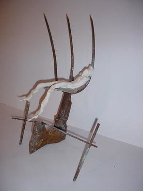 Emilio Merlina, 'Aloofness', 1994, original Sculpture Mixed, 42 x 50  x 26 cm. Artwork description: 95253 rusty iron and terracotta sculpture...