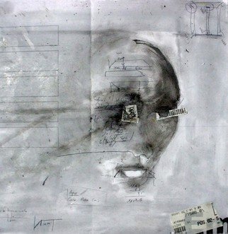 Emilio Merlina, 'Barcode', 2007, original Mixed Media, 340 x 350  x 2 cm. Artwork description: 83178  mixed media on paper ...