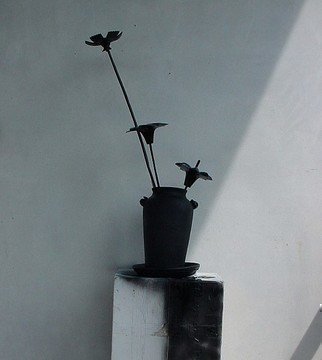 Emilio Merlina, Devil and angel, 2010, Original Installation Indoor, size_width{black_flowers_010-1272117907.jpg} X 95 cm