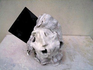 Emilio Merlina, 'Black Mirror', 2006, original Sculpture Mixed, 20 x 19  x 17 cm. Artwork description: 82143  terracotta and an old black  mirror ...