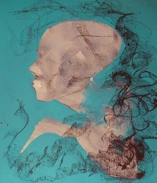 Emilio Merlina, 'Blue', 2015, original Mixed Media, 54 x 56  cm. 