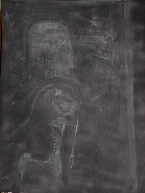 Emilio Merlina, 'Dark Muse', 2003, original Drawing Other, 50 x 70  cm. Artwork description: 78348 dry clay on black paper , year created 2004...