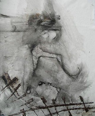 Emilio Merlina, 'Do Not Miss That Train', 2011, original Drawing Charcoal, 40 x 47  cm. Artwork description: 62133  charcoal on canvas ...