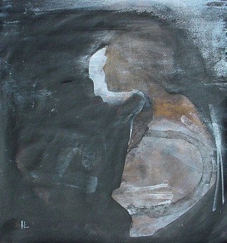 Emilio Merlina, 'Embracing The Night', 2009, original Mixed Media, 42 x 46  cm. Artwork description: 70413  acrylic and charcoal on canvas ...