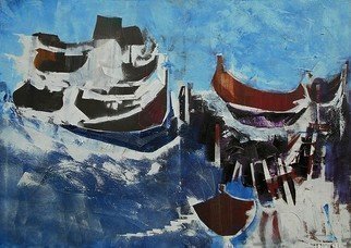 Emilio Merlina, 'Free Port', 2018, original Painting Oil, 100 x 70  cm. Artwork description: 5553 canvas...