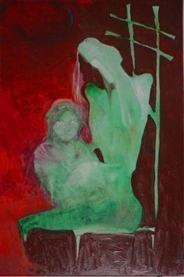 Emilio Merlina, Devil and angel, 1994, Original Painting Oil, size_width{helping-1069065122.jpg} X 120 cm