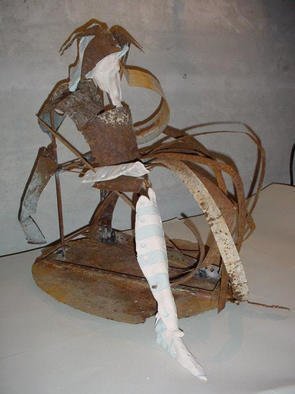 Emilio Merlina, Devil and angel, 2002, Original Sculpture Mixed, size_width{lacuna-1037485428.jpg} X 68 cm