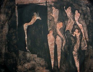 Emilio Merlina, 'Last Call 09', 2009, original Mixed Media, 49 x 38  cm. Artwork description: 72483  acrylic and charcoal on canvas ...