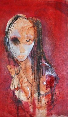 Emilio Merlina, 'Leftovers Of Red', 2015, original Mixed Media, 37 x 63  cm. Artwork description: 27978      on canvas     ...