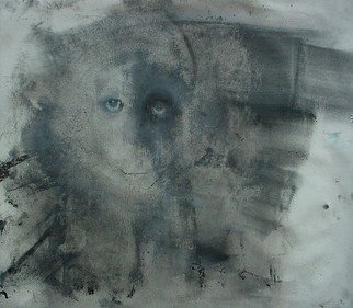 Emilio Merlina, 'Let Me Come In 09', 2009, original Mixed Media, 44 x 37  cm. Artwork description: 70413  charcoal and acrylic on canvas ...