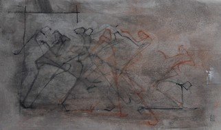 Emilio Merlina, 'Looking For The Way Out  011', 2011, original Drawing Charcoal, 47 x 27  cm. Artwork description: 64893   charcoal with a touch of acrylic on canvas  ...