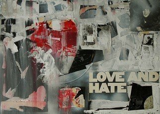 Emilio Merlina, 'Love And Hate', 2017, original Mixed Media, 70 x 50  cm. Artwork description: 11073 on mediodensit panel , evolution of existing work...