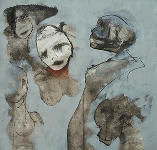 Emilio Merlina, 'Mannequins', 2018, original Mixed Media, 65 x 62  cm. Artwork description: 4863 canvas...