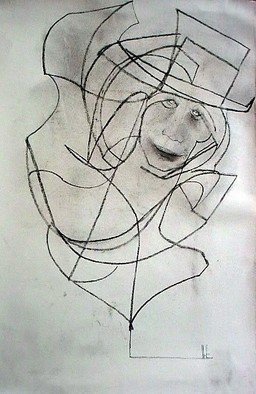 Emilio Merlina, Devil and angel, 2010, Original Drawing Charcoal, size_width{my_Joker_is_back_010-1266672551.jpg} X 60 cm