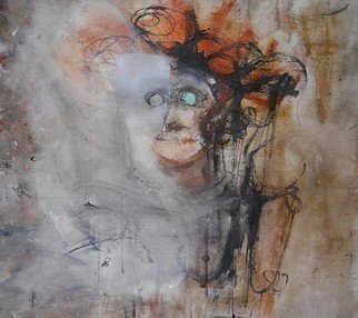 Emilio Merlina, 'My Brownie Is Back 011', 2011, original Mixed Media, 62 x 53  cm. Artwork description: 60753  charcoal acrylic oil on canvas ...