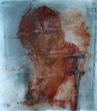 Emilio Merlina, 'My Kingdom Guardian', 2007, original Mixed Media, 30 x 34  x 2 cm. Artwork description: 79038  oil and charcoal on canvas ...