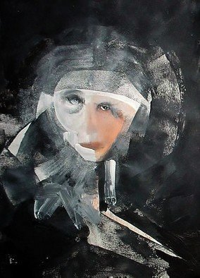Emilio Merlina, 'Night Hunter', 2009, original Mixed Media, 31 x 43  cm. Artwork description: 72138  acrylic and charcoal on canvas ...