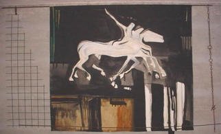 Emilio Merlina, 'Night Run', 2002, original Sculpture Mixed, 350 x 190  cm. Artwork description: 75933 acrylic water oil on canvas , rusty iron,canvas 220x190cm....