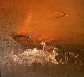 Emilio Merlina, 'On The Black Hill', 2011, original Painting Oil, 118 x 110  cm. 