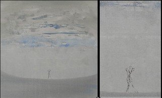 Emilio Merlina, 'Over Sea Level', 2016, original Mixed Media, 80 x 80  cm. Artwork description: 17628   on canvas      ...