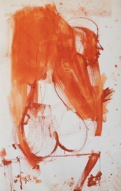 Emilio Merlina, 'Red', 2015, original Drawing Charcoal, 40 x 61  cm. Artwork description: 24873     on canvas       ...