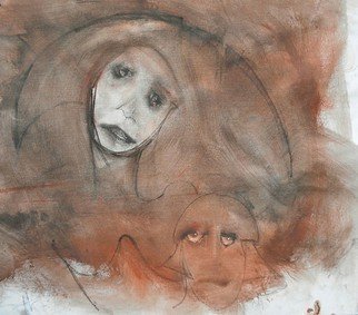 Emilio Merlina, 'The Announcement', 2018, original Drawing Charcoal, 51 x 43  cm. Artwork description: 3828 canvas...