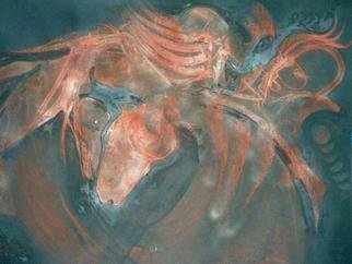 Emilio Merlina, Devil and angel, 2005, Original Drawing Charcoal, size_width{the_battle-1136666362.jpg} X 70 cm
