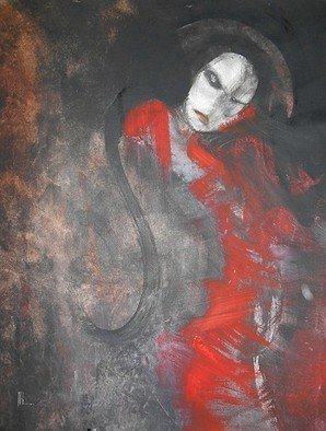 Emilio Merlina, 'The Desert Wind Bride', 2014, original Mixed Media, 52 x 67  cm. Artwork description: 37638   on canvas  ...