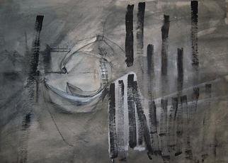 Emilio Merlina, 'The Dock', 2013, original Mixed Media, 70 x 50  cm. 