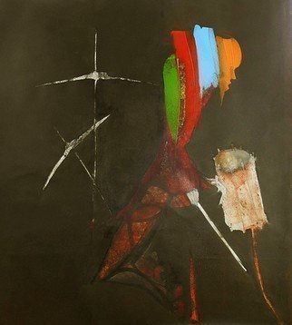 Emilio Merlina, 'The Drummer', 2015, original Mixed Media, 98 x 112  cm. Artwork description: 27288  on canvas ...