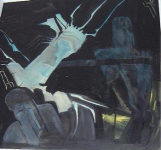 Emilio Merlina, Devil and angel, 1997, Original Painting Oil, size_width{the_last_king-1031340783.jpg} X 100 cm