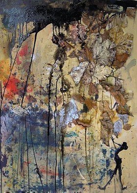 Emilio Merlina, 'The Magic Tree', 2014, original Installation Indoor, 60 x 83  cm. Artwork description: 40743  leafs collage , oil , acrylic on plywood .  ...