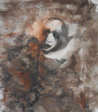 Emilio Merlina, 'The Messenger', 2014, original Drawing Charcoal, 51 x 54  cm. Artwork description: 36603  on canvas ...