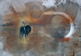Emilio Merlina, 'The Moon Restorer    09', 2009, original Mixed Media, 45 x 31  cm. Artwork description: 73173  charcoal and acrylic on canvas ...