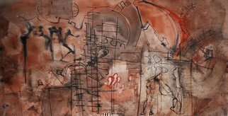 Emilio Merlina, 'The Moon Restorers 011', 2011, original Drawing Charcoal, 92 x 46  cm. Artwork description: 60408  charcoal on canvas   ...