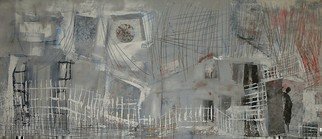 Emilio Merlina, 'The Railing', 2017, original Mixed Media, 76 x 33  cm. Artwork description: 10383 on mediodensitevolution of existing work...