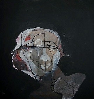 Emilio Merlina, 'The Sniper 011 02', 2011, original Mixed Media, 40 x 40  cm. 