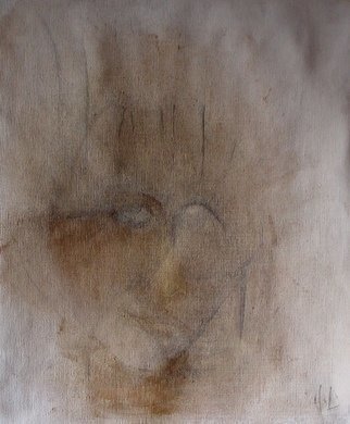 Emilio Merlina, 'Tired Concentration', 2007, original Mixed Media, 20 x 30  x 2 cm. Artwork description: 89388  shoe polish and charcoal on canvas ...