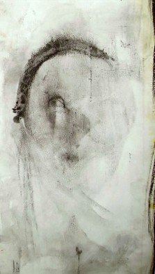 Emilio Merlina, 'Tired Queen 06', 2006, original Drawing Charcoal, 21 x 38  x 2 cm. Artwork description: 78003  charcoal on canvas ...