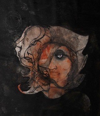 Emilio Merlina, 'Towards The Night Star', 2011, original Mixed Media, 49 x 54  cm. Artwork description: 62133  charcoal and acrylic on canvas ...