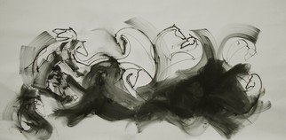 Emilio Merlina, 'Waiting For The Cavaliers', 2017, original Drawing Charcoal, 126 x 63  cm. Artwork description: 9693 on canvas...