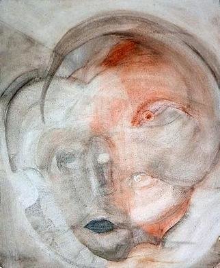Emilio Merlina, Devil and angel, 2006, Original Drawing Charcoal, size_width{wake_up-1144525876.jpg} X 45 cm