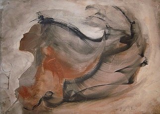 Emilio Merlina, 'Warm Desert Wind', 2013, original Drawing Charcoal, 88 x 64  cm. 